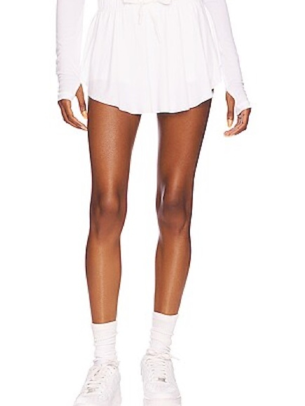 XS White Free People FP Movement On Point Skort Shorts